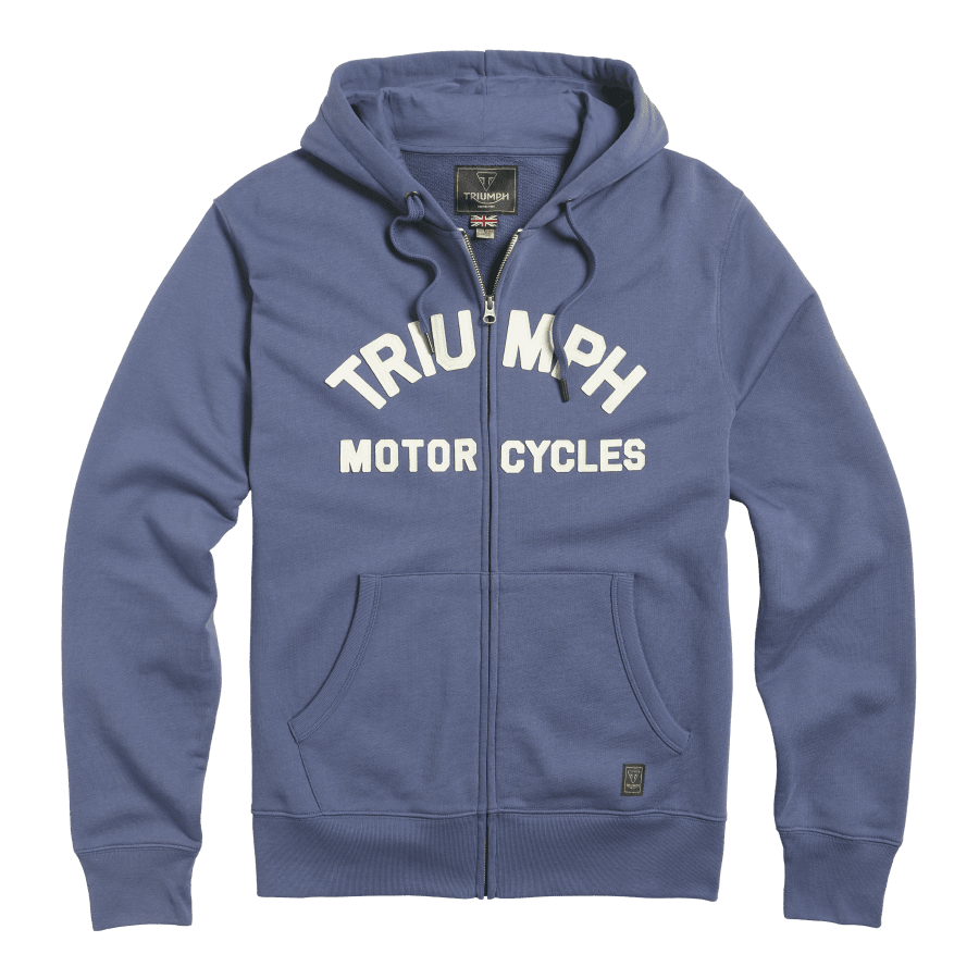 Lavenham Full Zip Hoodie in Powder Blue